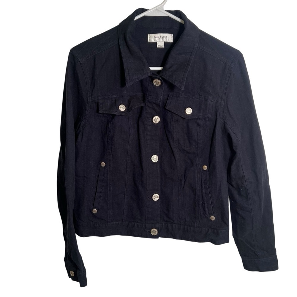 Paul & Joe for Target Women's Size Large Navy Blue Jacket Button Down Pockets